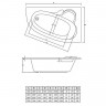 Акриловая ванна C-Bath Atlant 160x105 CBA00103R без гидромассажа
