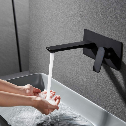 Смеситель для раковины Black&amp;White Universe UK8306B 8306BUK Черный матовый латунь встраиваемый