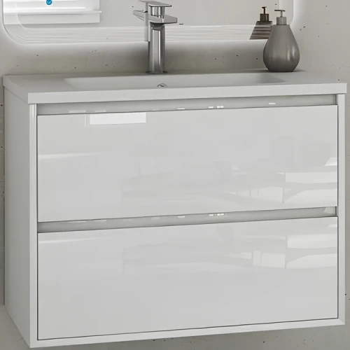Тумба под раковину Cezares Glass 100 41803 подвесная Bianco Lucido МДФ / ЛДСП