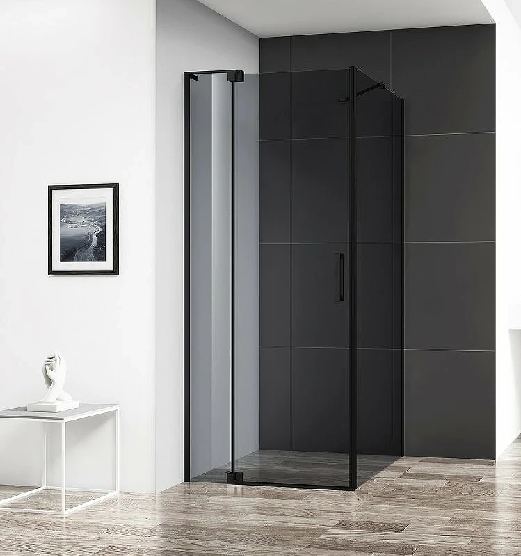 Душевой уголок Cezares Slider 100x100 SLIDER-AH-1-100-90/100-GRIGIO-NERO профиль Черный матовый стекло тонированное