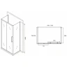 Душевой уголок Abber Schwarzer Diamant 170x75 AG30170H-S75-S75 профиль Хром стекло прозрачное