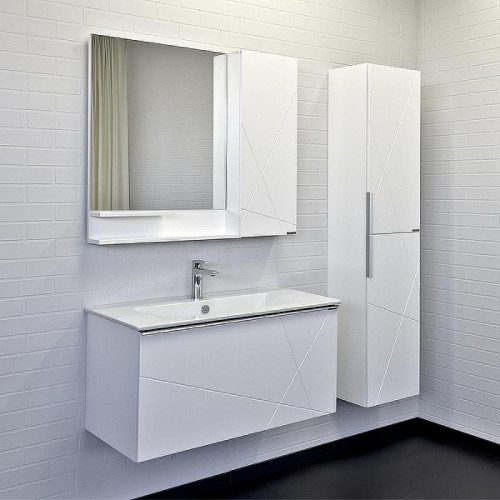 Шкаф пенал Comforty Мерано 35 00-00010666 подвесной Белый матовый