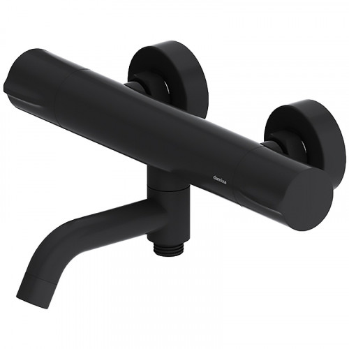 Смеситель для ванны Damixa Scandinavian Pure 363000300 с термостатом Черный матовый латунь на стену