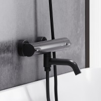 Смеситель для ванны Damixa Scandinavian Pure 363000300 с термостатом Черный матовый латунь на стену