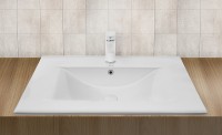 Раковина WeltWasser Deilbach 7505 75 10000004627 Белый глянец фаянс полувстраиваемая
