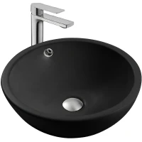 Раковина-чаша Aquatek 44 AQ5354-MB Черная матовая фарфор накладная