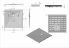 Душевой поддон из искусственного камня Vincea 100x100 VST-4SR1010W+Vsph-D132 Белый матовый