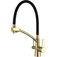 Смеситель для кухни Gappo G4398-13 Золото Черный латунь