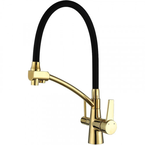 Смеситель для кухни Gappo G4398-13 Золото Черный латунь