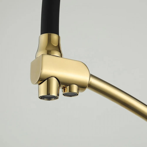 Смеситель для кухни Gappo G4398-13 Золото Черный латунь