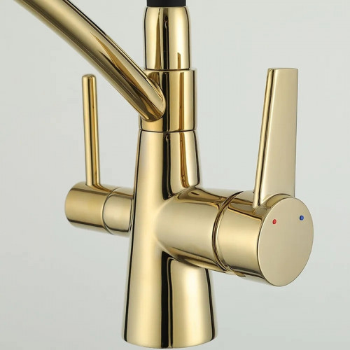 Смеситель для кухни Gappo G4398-13 Золото Черный латунь