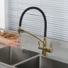 Смеситель для кухни Gappo G4398-13 Золото Черный латунь