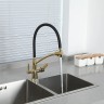 Смеситель для кухни Gappo G4398-13 Золото Черный латунь