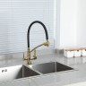 Смеситель для кухни Gappo G4398-13 Золото Черный латунь