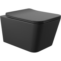 Унитаз Aqueduto Macio MAC0140 подвесной Черный матовый с сиденьем Микролифт фаянс подвесной