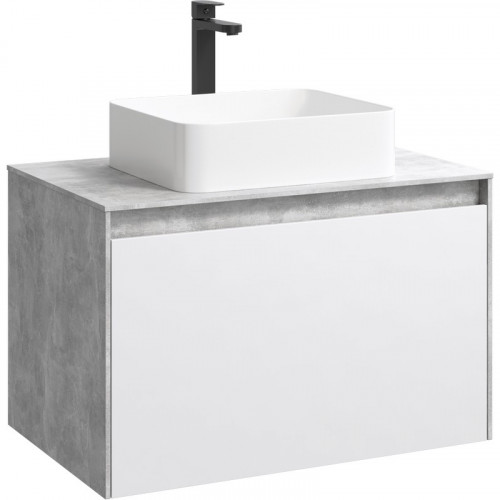 Корпус тумбы под раковину Aqwella 5 Stars Mobi 80 MOB0108BS подвесной Бетон светлый МДФ / ЛДСП