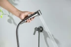 Гигиенический душ со смесителем Aquatek Лугано AQ1719BGM цвет Оружейная сталь