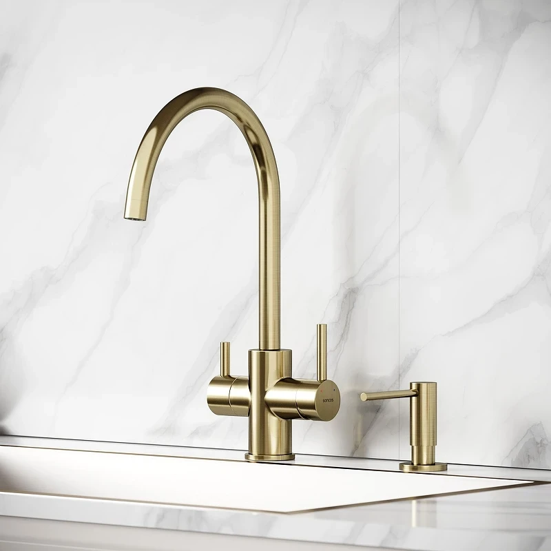 Смеситель для кухни Sancos Taper SC4012BG цвет Золото брашированное