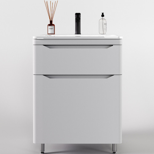Тумба под раковину Style Line Марелла 60 Люкс Plus СС-00002395 Белый матовый антискрейтч МДФ / ЛДСП