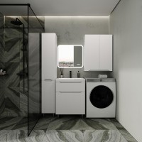 Тумба под раковину Style Line Марелла 60 Люкс Plus СС-00002395 Белый матовый антискрейтч МДФ / ЛДСП