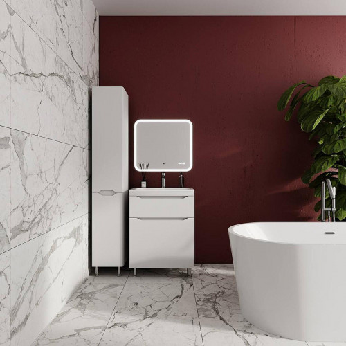 Тумба под раковину Style Line Марелла 60 Люкс Plus СС-00002395 Белый матовый антискрейтч МДФ / ЛДСП