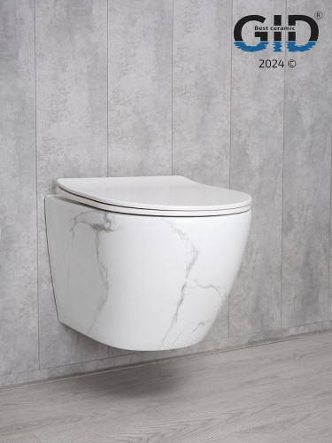 Унитаз Gid Convexo Ws2198 62228Y подвесной цвет Белый глянцевый с сиденьем Микролифт