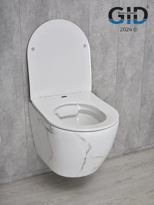 Унитаз Gid Convexo Ws2198 62228Y подвесной цвет Белый глянцевый с сиденьем Микролифт