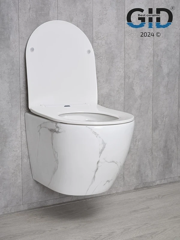 Унитаз Gid Convexo Ws2198 62228Y подвесной цвет Белый глянцевый с сиденьем Микролифт