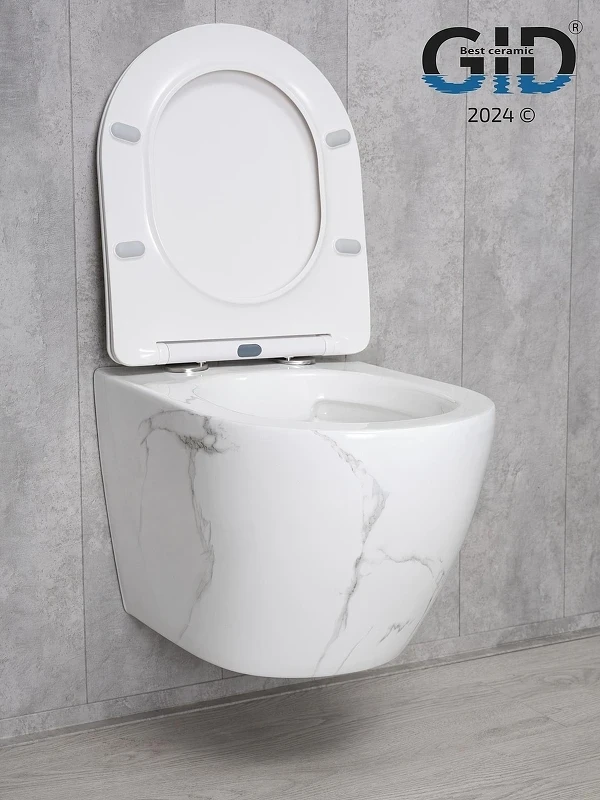 Унитаз Gid Convexo Ws2198 62228Y подвесной цвет Белый глянцевый с сиденьем Микролифт