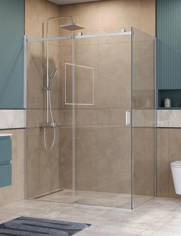 Душевой уголок BelBagno Soft Close-2 150x90 SOFT_CLOSE-2-AH-1-150/90-C-Cr профиль Хром стекло прозрачное