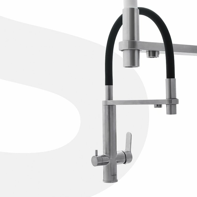 Смеситель для кухни Swedbe Selene Plus 8440 Нержавеющая сталь Черный нержавеющая сталь