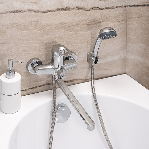 Смеситель для ванны Ростовская Мануфактура Сантехники SL55-006E универсальный Хром