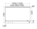 Зеркало Burgbad Eqio 120 SEZQ120F2010 с подсветкой Серое