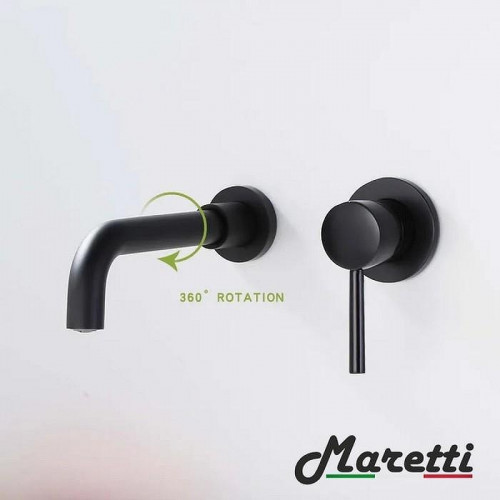 Смеситель для раковины Maretti Eleganza Black ENB32RF13 Черный матовый