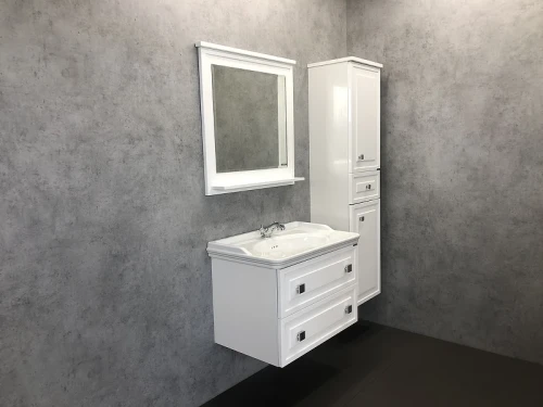 Зеркало Comforty Феррара 80 00004151059 Белое МДФ / ЛДСП, стекло