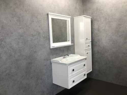 Зеркало Comforty Феррара 80 00004151059 Белое МДФ / ЛДСП, стекло