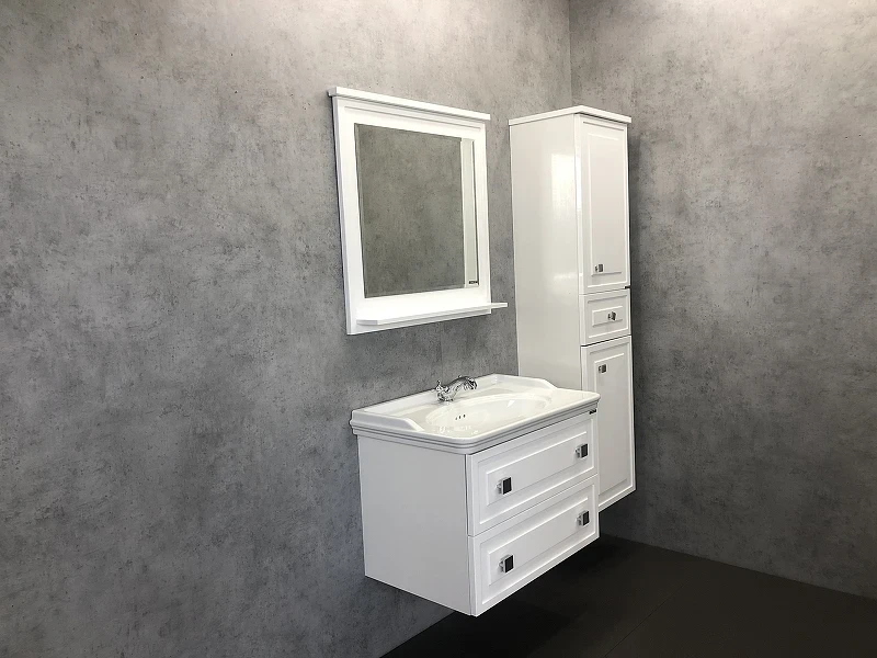 Зеркало Comforty Феррара 80 00004151059 Белое МДФ / ЛДСП, стекло