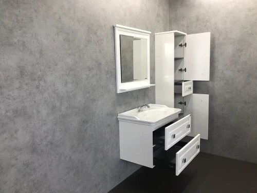 Зеркало Comforty Феррара 80 00004151059 Белое МДФ / ЛДСП, стекло