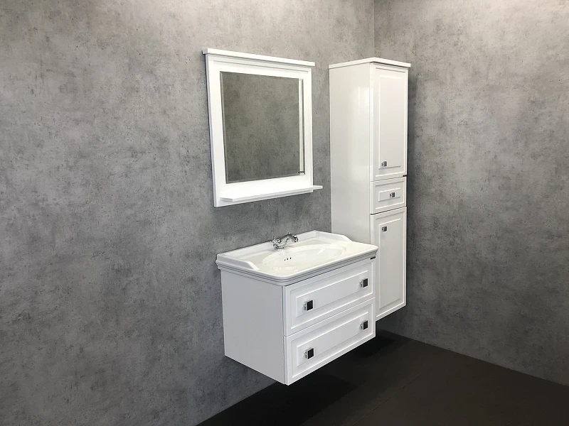Зеркало Comforty Феррара 80 00004151059 Белое МДФ / ЛДСП, стекло