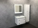 Зеркало Comforty Феррара 80 00004151059 Белое МДФ / ЛДСП, стекло