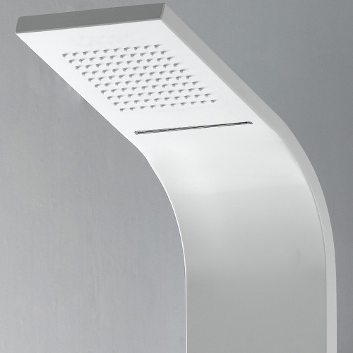 Душевая панель beWash BV3TMSP7233 с гидромассажем Белая латунь на стену