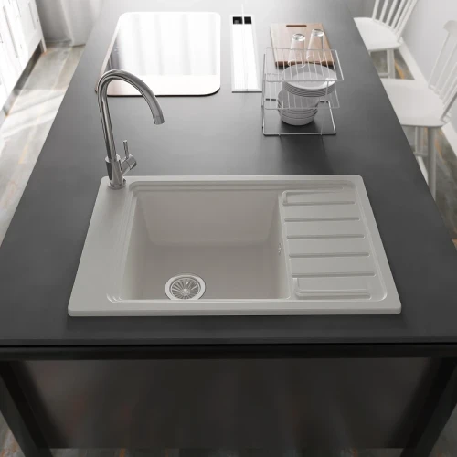 Кухонная мойка Domaci Римини 77 DG U-650 цвет Белый