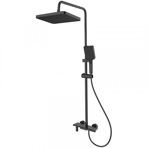 Душевая система Splenka S52.24.06 Черная матовая латунь на стену