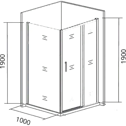 Душевая стенка Good Door Cofe SP-100-C-CH 100 КФ00038 профиль Хром стекло прозрачное