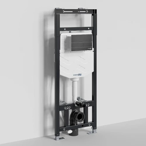 Инсталляция WasserKRAFT Alme 15TLT.010.ME.MB04 для унитаза с Черной матовой клавишей смыва
