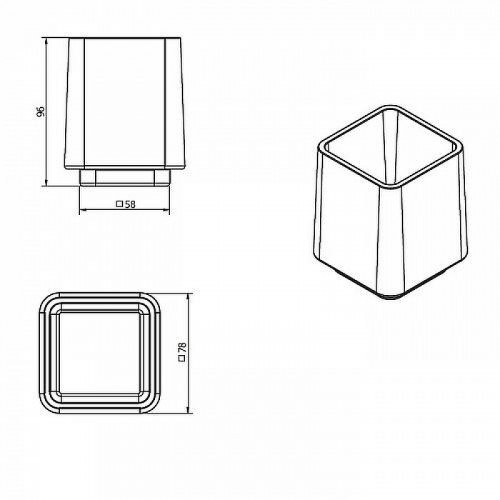 Стакан для зубных щеток Splendy Inspiration S IS4031XS цвет Сатинат