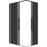 Душевой уголок Grossman Galaxy 100х70 300.K33.01.1070.21.10 профиль Черный матовый стекло тонированное