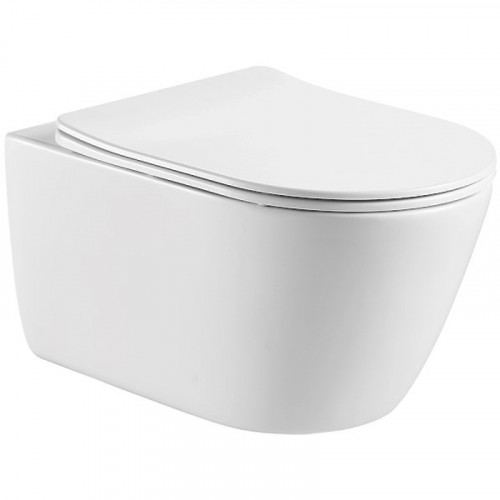 Унитаз Aquatek Оберон AQ1363W-00 подвесной с сиденьем Микролифт фарфор подвесной