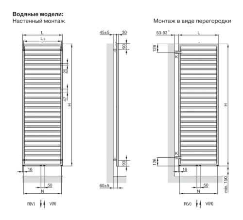 Водяной полотенцесушитель Zehnder Quaro QA-180-030 Хром