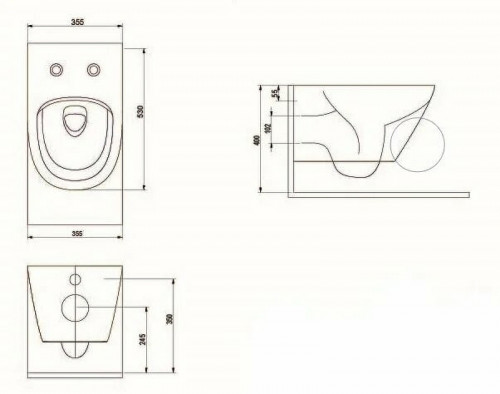 Унитаз beWash Bogen 88303201 подвесной Белый глянец с сиденьем Микролифт фарфор подвесной